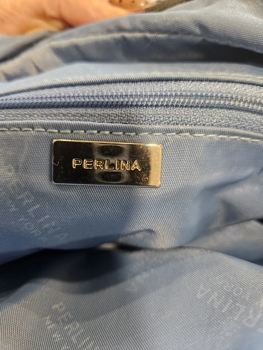 Vintage Perlina NY Black Leather Travel Crossbody Organizer Bag